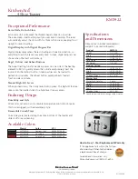 Preview for 2 page of KitchenAid KMT422 Manual And User Manual