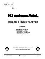 KitchenAid KMTT200BW0 Parts List preview