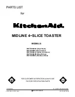 Preview for 1 page of KitchenAid KMTT400BW0 Parts List