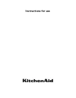 Предварительный просмотр 1 страницы KitchenAid KOHCP-60600 Instructions For Use Manual