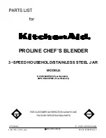 Preview for 1 page of KitchenAid KPCB348SPM0 Parts List