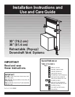 KitchenAid KPEU722M Installation Instructions And Use And Care Manual preview