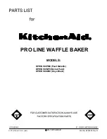 KitchenAid KPWB100NP0 Parts List preview