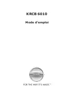 KitchenAid KRCB 6010 (French) Mode D'Emploi preview