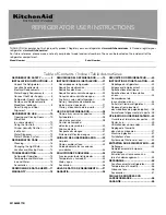 Preview for 1 page of KitchenAid KRFC300EBS User Instructions