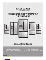 Preview for 1 page of KitchenAid KRFF507HPS Use & Care Manual