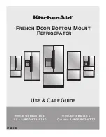 Предварительный просмотр 1 страницы KitchenAid KRFF707ESS Use & Care Manual