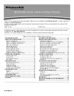 Preview for 1 page of KitchenAid KRMF706ESS00 User Instructions