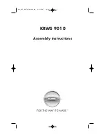 KitchenAid KRWS 9010 Assembly Instructions Manual preview