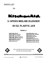 KitchenAid KSB560AQ - Martha Stewart - Collection Blender Parts List preview