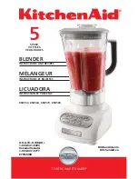 KitchenAid - KSB560CV Blender With Polycarbonate Jar Instructions And Recipes Manual предпросмотр