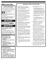 Preview for 2 page of KitchenAid KSBN220 Installation Instructions And Use And Care Manual