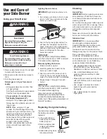 Preview for 7 page of KitchenAid KSBN220 Installation Instructions And Use And Care Manual