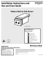 KitchenAid KSBN220PSS Installation Instructions And Use And Care Manual preview