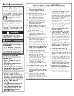 Preview for 12 page of KitchenAid KSBN220PSS Installation Instructions And Use And Care Manual