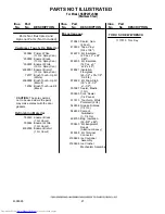 Preview for 21 page of KitchenAid KSBP25FJSS00 Parts List