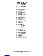 Preview for 20 page of KitchenAid KSBP25FKSS01 Parts List