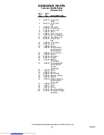 Preview for 20 page of KitchenAid KSBP25FKSS02 Parts List