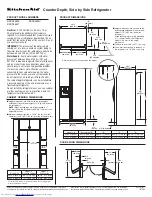 Preview for 1 page of KitchenAid KSCS25MS Dimension Manual