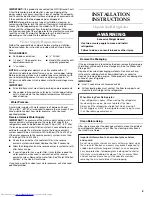 Preview for 5 page of KitchenAid KSCS25MTMK - 23.7 cu. ft. Refrigerator Installation Instructions Manual