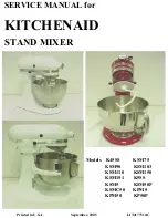 Предварительный просмотр 1 страницы KitchenAid KSM110 Service Manual