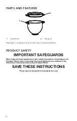 Preview for 2 page of KitchenAid KSM2CB5B Manual