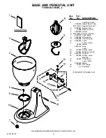 Предварительный просмотр 8 страницы KitchenAid KSM95AC0 Parts List