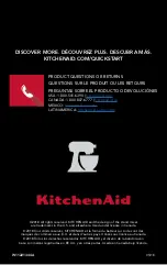 Предварительный просмотр 40 страницы KitchenAid KSMSFTA Manual