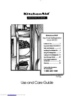 Предварительный просмотр 1 страницы KitchenAid KSRC22D Use And Care Manual