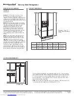 KitchenAid KSRC25FV Dimension Manual preview