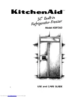 Preview for 1 page of KitchenAid KSRF36D Use And Care Manual