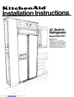 KitchenAid KSRF42DT Installation Instructions Manual preview