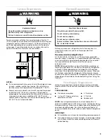 Предварительный просмотр 3 страницы KitchenAid KSRG25FKSS User Instructions