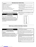 Предварительный просмотр 2 страницы KitchenAid KSRG25FVBL05 User Instructions