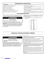 Preview for 2 page of KitchenAid KSRJ25FXBL01 User Instructions