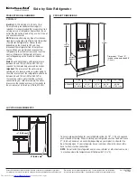 KitchenAid KSRK25FV Dimension Manual предпросмотр