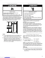 Preview for 3 page of KitchenAid KSRK25FVBL - 25.4 cu. ft. Refrigerator User Instructions