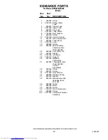 Preview for 20 page of KitchenAid KSRS25QFBL00 Parts List