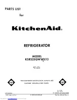 Предварительный просмотр 1 страницы KitchenAid KSRS25QWWH13 Parts List