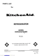 KitchenAid KSRS25QXAL Parts List preview