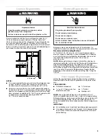 Предварительный просмотр 3 страницы KitchenAid KSRV22FVBL - Architect II Series 21.6 Cub User Instructions