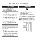 Preview for 4 page of KitchenAid KSRW25CRSS02 Use & Care Manual