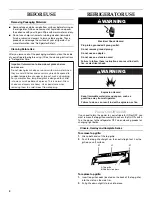 Preview for 4 page of KitchenAid KSSC36FMS00 Use & Care Manual