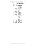 Preview for 6 page of KitchenAid KSSC48FKB02 Parts List