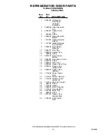 Preview for 16 page of KitchenAid KSSC48QKS02 Parts List