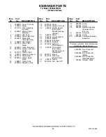 Preview for 22 page of KitchenAid KSSO42FMX03 Parts List