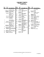 Preview for 2 page of KitchenAid KSSO42FTX03 Parts List