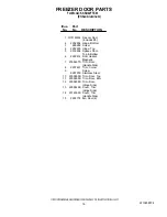 Preview for 16 page of KitchenAid KSSO42FTX03 Parts List