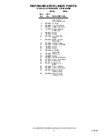 Preview for 6 page of KitchenAid KSSO48QMB00 Parts List