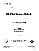 Preview for 1 page of KitchenAid KSSS36DAW00 Parts List